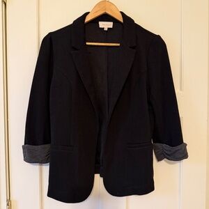 Skies Are Blue Black Knit Blazer – Size M